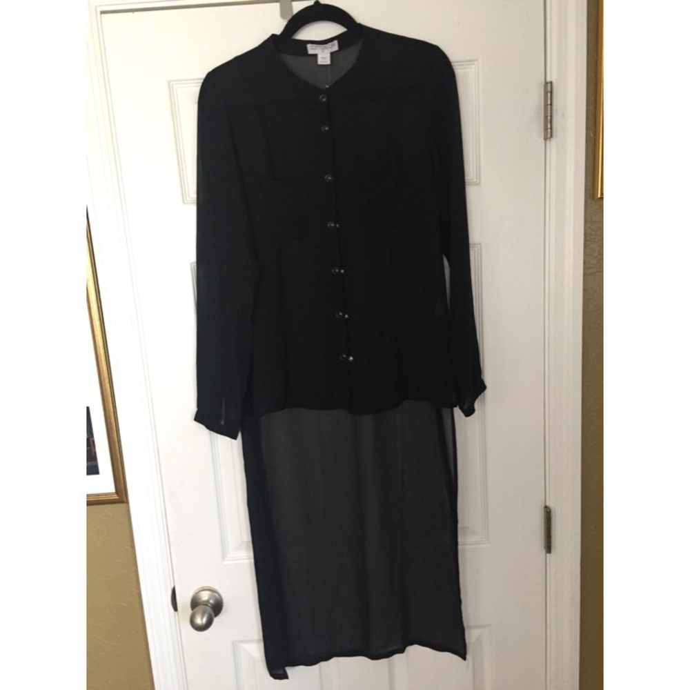 Cotton On hi-lo sheer shirt